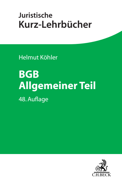 Cover of book: BGB Allgemeiner Teil