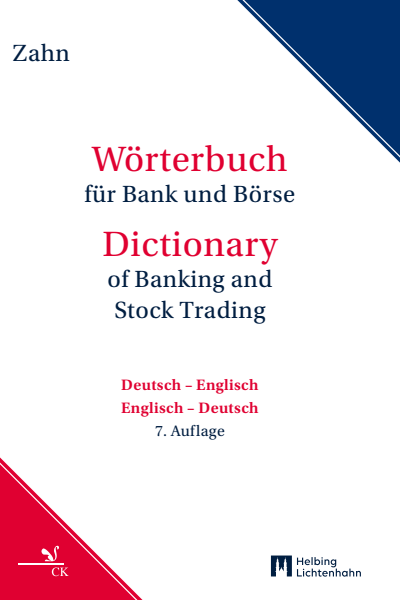 Cover of book: Wörterbuch für Bank und Börse