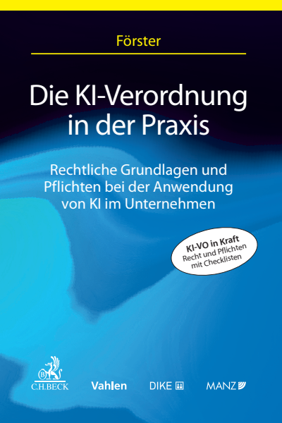 Cover des Buchs: Die KI-VO in der Praxis