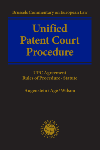 Cover des Buchs: Unified Patent Court Procedure