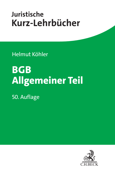 Cover of book: BGB Allgemeiner Teil