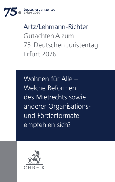 Cover of book: Gutachten A zum 75. Deutschen Juristentag Erfurt 2026