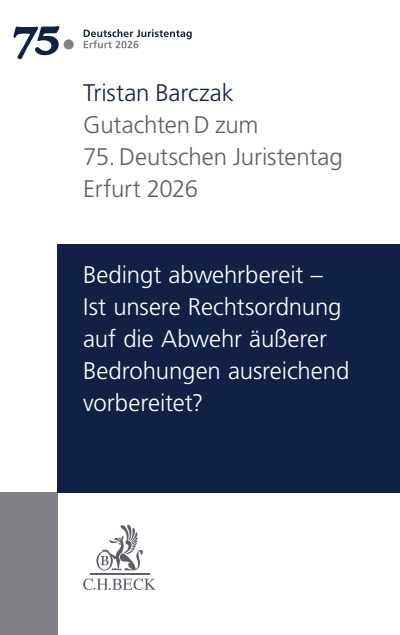 Cover of book: Gutachten D zum 75. Deutschen Juristentag Erfurt 2026