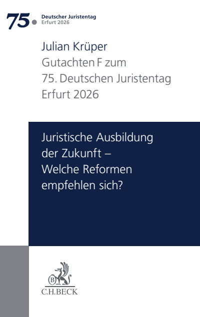 Cover of book: Gutachten F zum 75. Deutschen Juristentag Erfurt 2026