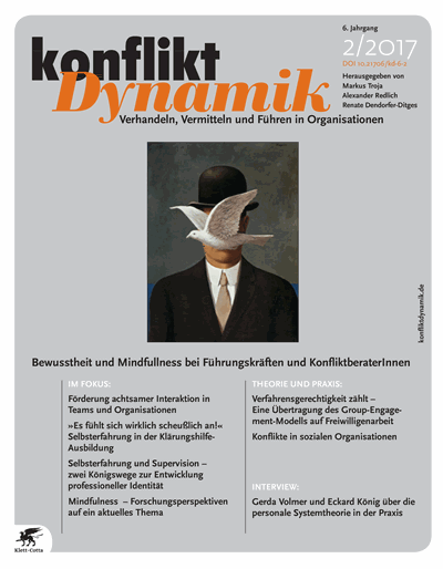 Cover der Ausgabe: Konfliktdynamik Jahrgang 6 (2017), Heft 2