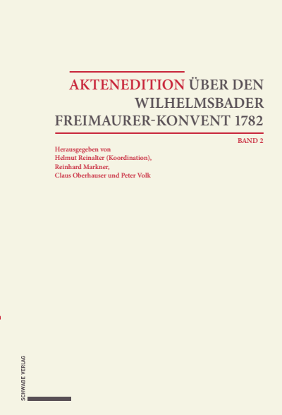 Cover des Buchs: Aktenedition über den Wilhelmsbader Freimaurer-Konvent 1782