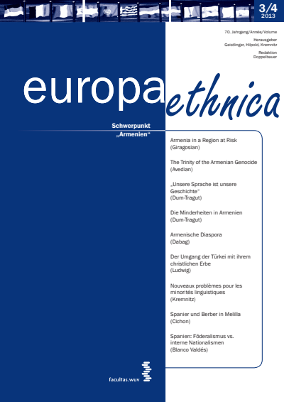 Cover of Volume: europa ethnica Volume 70 (2013), Edition 3-4