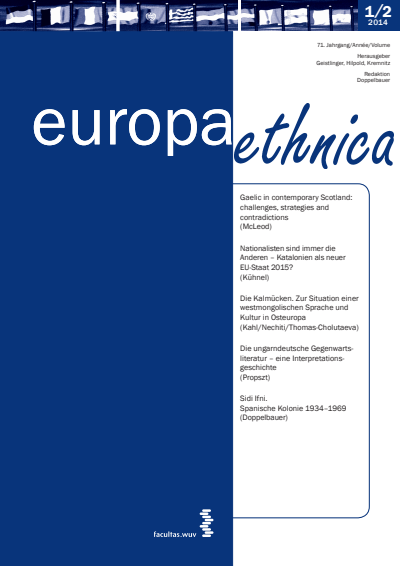 Cover of Volume: europa ethnica Volume 71 (2014), Edition 1-2