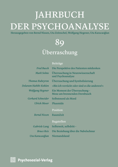 Cover of Volume: Jahrbuch der Psychoanalyse Volume 65 (2024), Edition 2