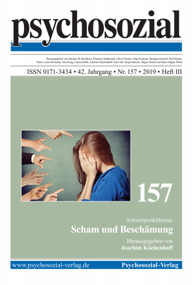 Cover der Ausgabe: psychosozial Jahrgang 42 (2019), Heft 3