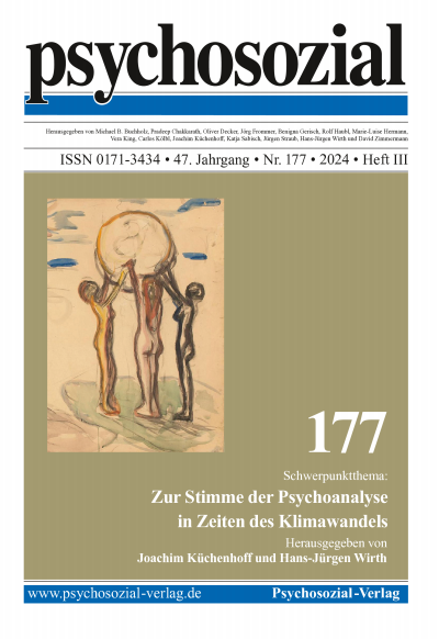 Cover der Ausgabe: psychosozial Jahrgang 47 (2024), Heft 3