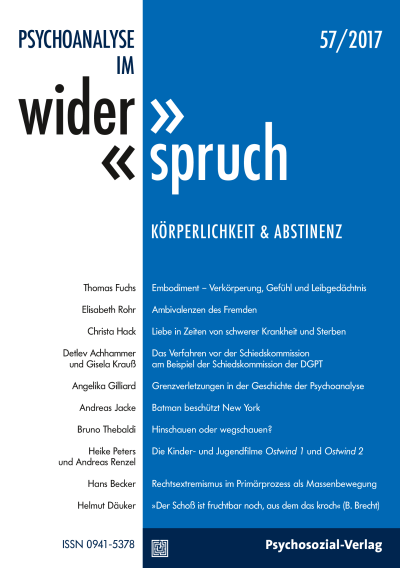 Cover of Volume: Psychoanalyse im Widerspruch Volume 29 (2017), Edition 1