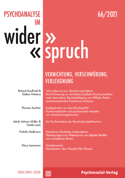 Cover of Volume: Psychoanalyse im Widerspruch Volume 33 (2021), Edition 2