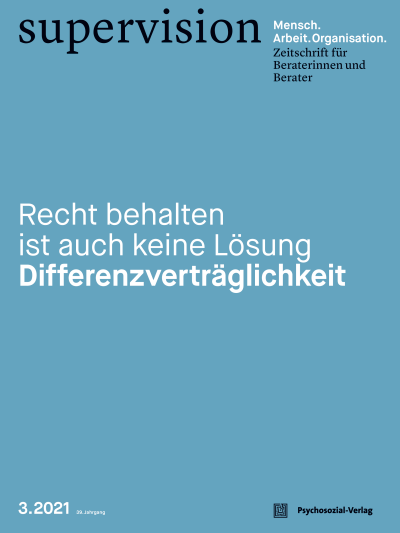 Cover der Ausgabe: supervision Jahrgang 39 (2021), Heft 3