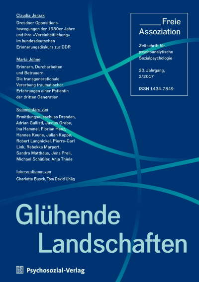 Cover of Volume: Freie Assoziation Volume 20 (2017), Edition 2
