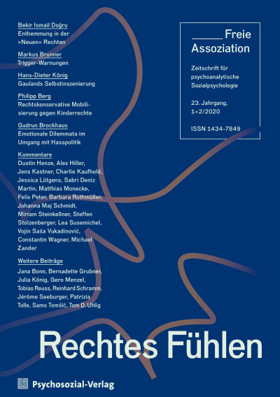 Cover of Volume: Freie Assoziation Volume 23 (2020), Edition 1-2