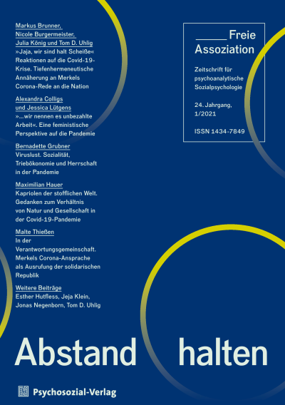 Cover of Volume: Freie Assoziation Volume 24 (2021), Edition 1