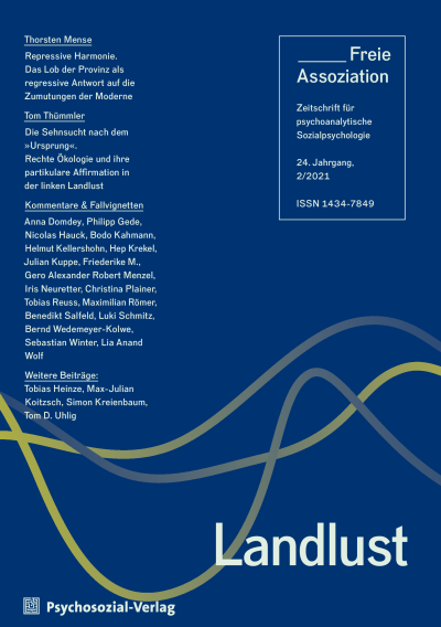 Cover of Volume: Freie Assoziation Volume 24 (2021), Edition 2