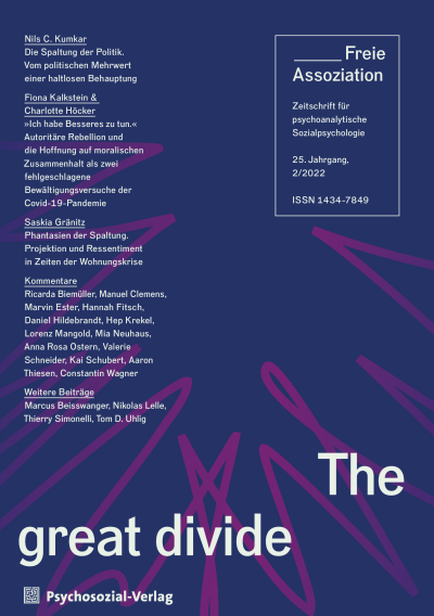 Cover of Volume: Freie Assoziation Volume 25 (2022), Edition 2
