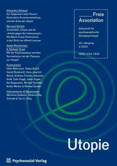 Cover der Ausgabe: Freie Assoziation Jahrgang 26 (2023), Heft 1