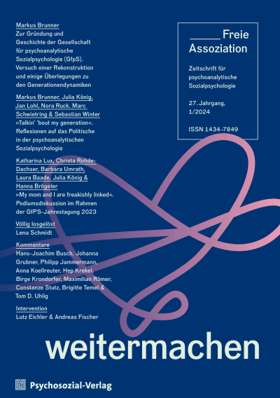 Cover der Ausgabe: Freie Assoziation Jahrgang 27 (2024), Heft 1