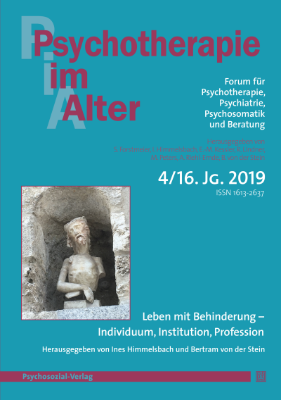 Cover der Ausgabe: Psychotherapie im Alter Jahrgang 16 (2019), Heft 4