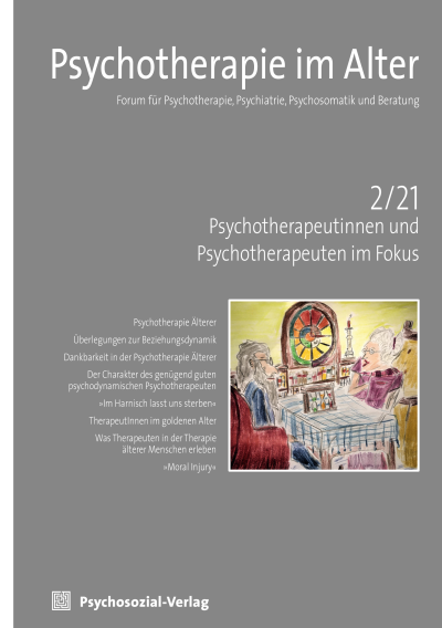Cover of Volume: Psychotherapie im Alter Volume 18 (2021), Edition 2
