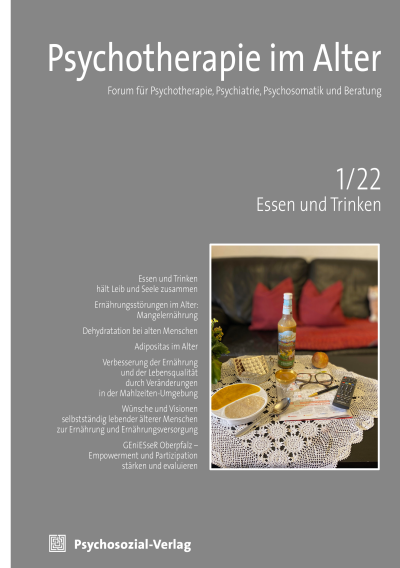 Cover of Volume: Psychotherapie im Alter Volume 19 (2022), Edition 1