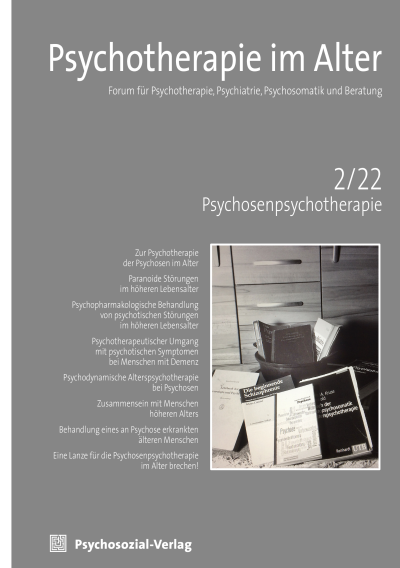 Cover of Volume: Psychotherapie im Alter Volume 19 (2022), Edition 2