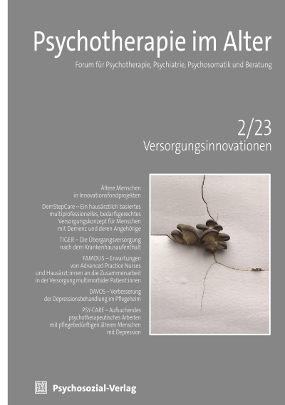 Cover of Volume: Psychotherapie im Alter Volume 20 (2023), Edition 2