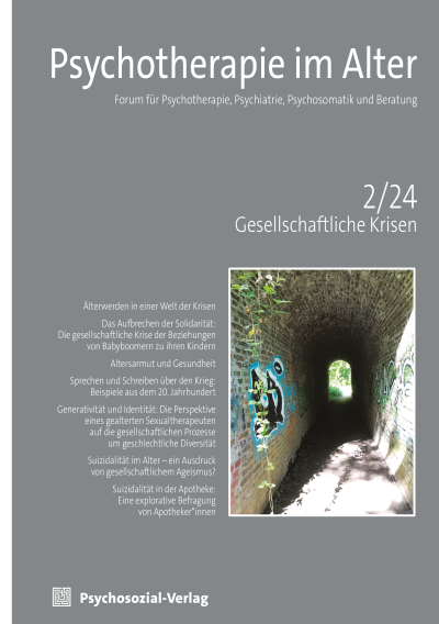 Cover der Ausgabe: Psychotherapie im Alter Jahrgang 21 (2024), Heft 2