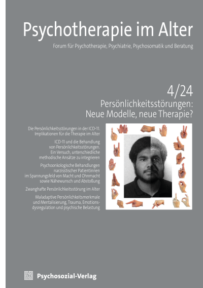 Cover der Ausgabe: Psychotherapie im Alter Jahrgang 21 (2024), Heft 4