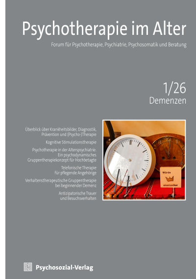 Cover der Ausgabe: Psychotherapie im Alter Jahrgang 23 (2026), Heft 1