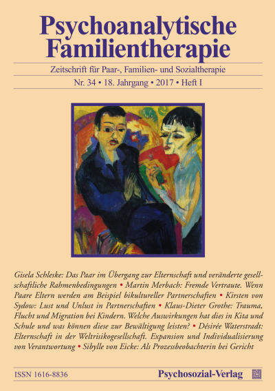 Cover der Ausgabe: Psychoanalytische Familientherapie Jahrgang 18 (2017), Heft 1