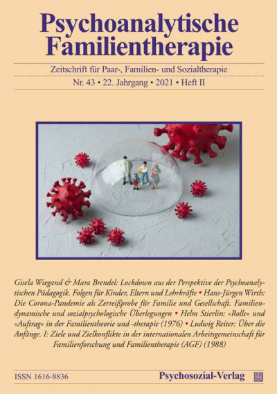 Cover der Ausgabe: Psychoanalytische Familientherapie Jahrgang 22 (2021), Heft 2