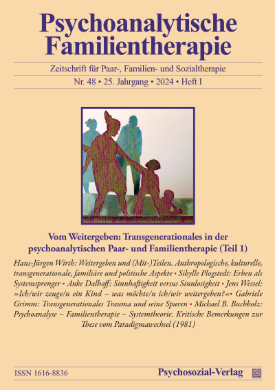 Cover of Volume: Psychoanalytische Familientherapie Volume 25 (2024), Edition 1
