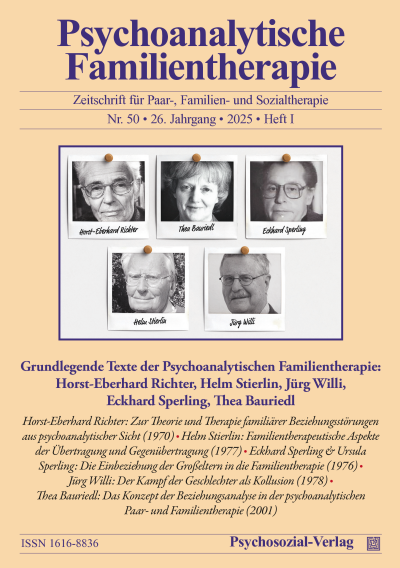 Cover of Volume: Psychoanalytische Familientherapie Volume 26 (2025), Edition 1