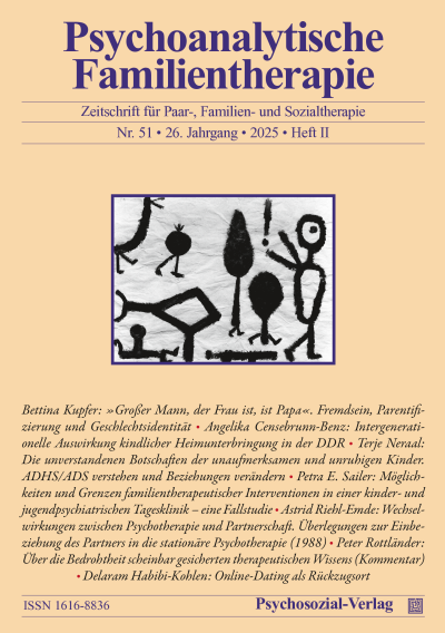 Cover der Ausgabe: Psychoanalytische Familientherapie Jahrgang 26 (2025), Heft 2