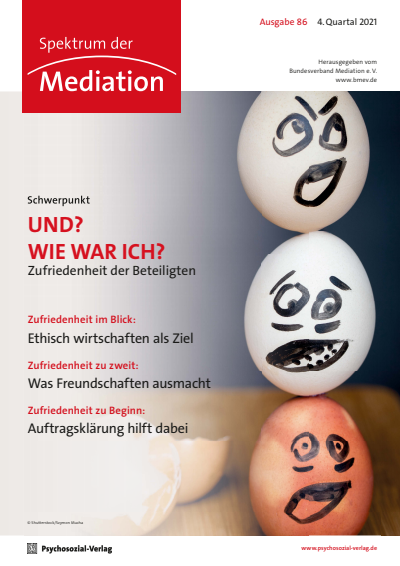 Cover der Ausgabe: Spektrum der Mediation Jahrgang 18 (2021), Heft 4