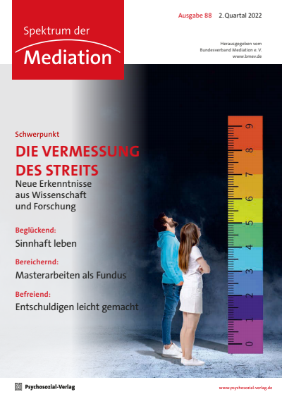 Cover of Volume: Spektrum der Mediation Volume 19 (2022), Edition 2