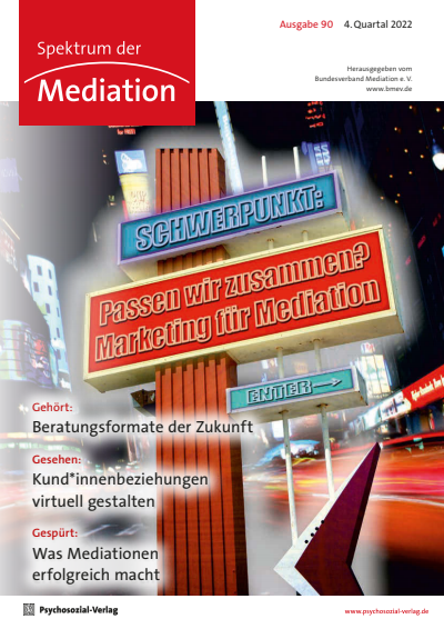 Cover of Volume: Spektrum der Mediation Volume 19 (2022), Edition 4