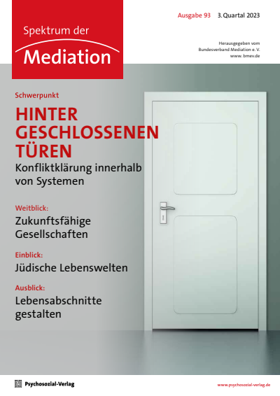 Cover of Volume: Spektrum der Mediation Volume 20 (2023), Edition 3