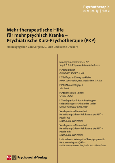 Cover of Volume: Psychotherapie Volume 26 (2021), Edition 2
