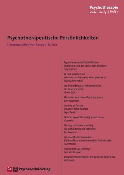 Cover of Volume: Psychotherapie Volume 27 (2022), Edition 1