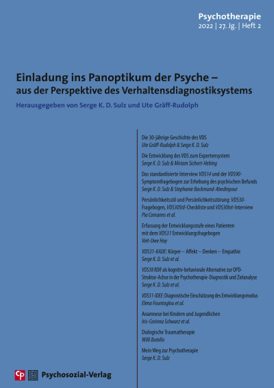 Cover of Volume: Psychotherapie Volume 27 (2022), Edition 2