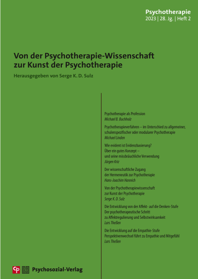 Cover of Volume: Psychotherapie Volume 28 (2023), Edition 2