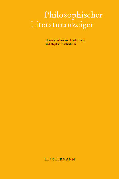 Cover der Ausgabe: Philosophischer Literaturanzeiger Jahrgang 77 (2024), Heft 4