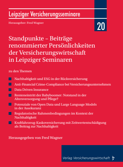 Cover des Buchs: Standpunkte – Beiträge renommierter Persönlichkeiten der Versicherungswirtschaft in Leipziger Seminaren