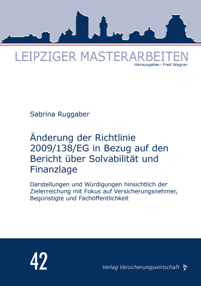 Cover des Buchs: Änderungs der Richtlinie 2009/138/EG in Bezug auf den Bericht über Solvabilität und Finanzanlage
