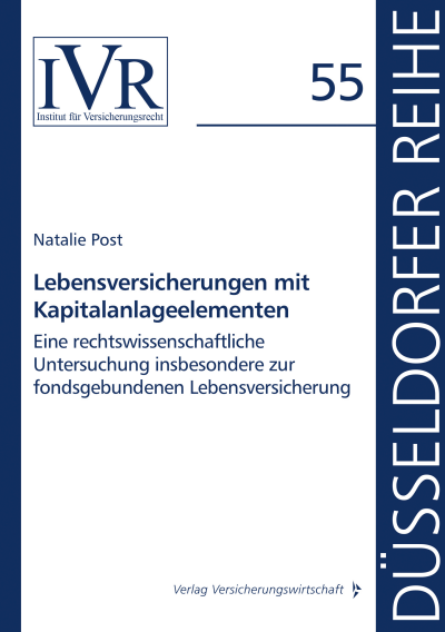 Cover des Buchs: Lebensversicherungen mit Kapitalanlageelementen